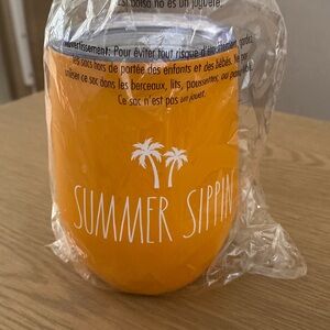 Never opened Rae Dunn, insulated stainless steel wine tumbler.